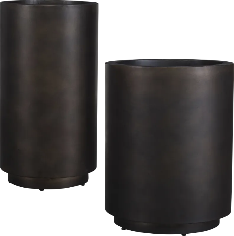 Verell Brown Outdoor Planter, Set of 2