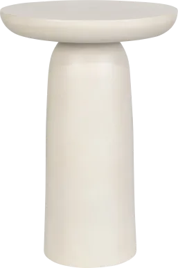 Ealane White Outdoor End Table