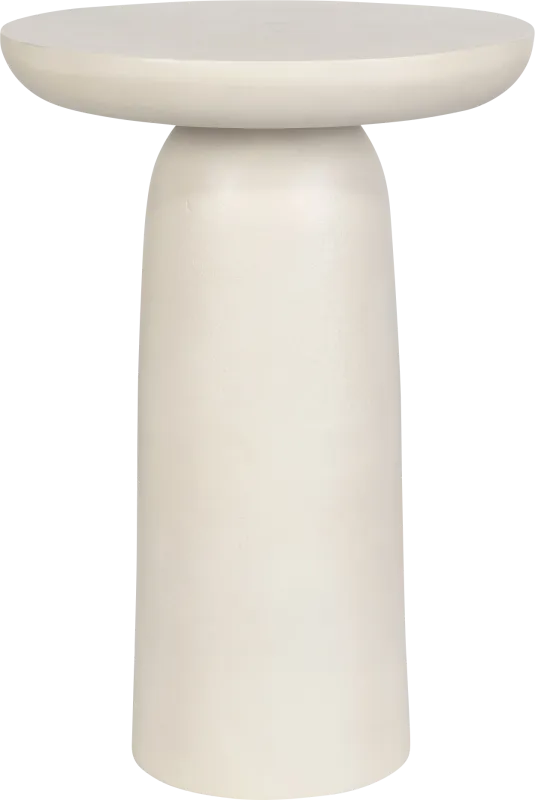 Ealane White Outdoor End Table