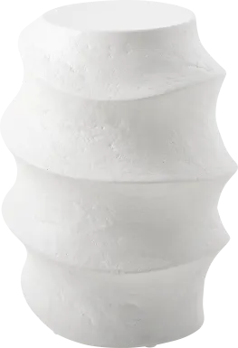 Isadi White Outdoor End Table