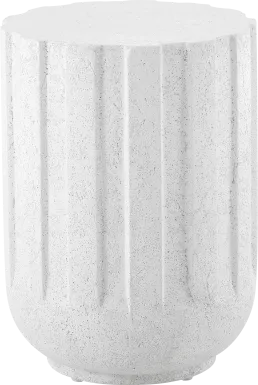 Mehedi White Outdoor End Table