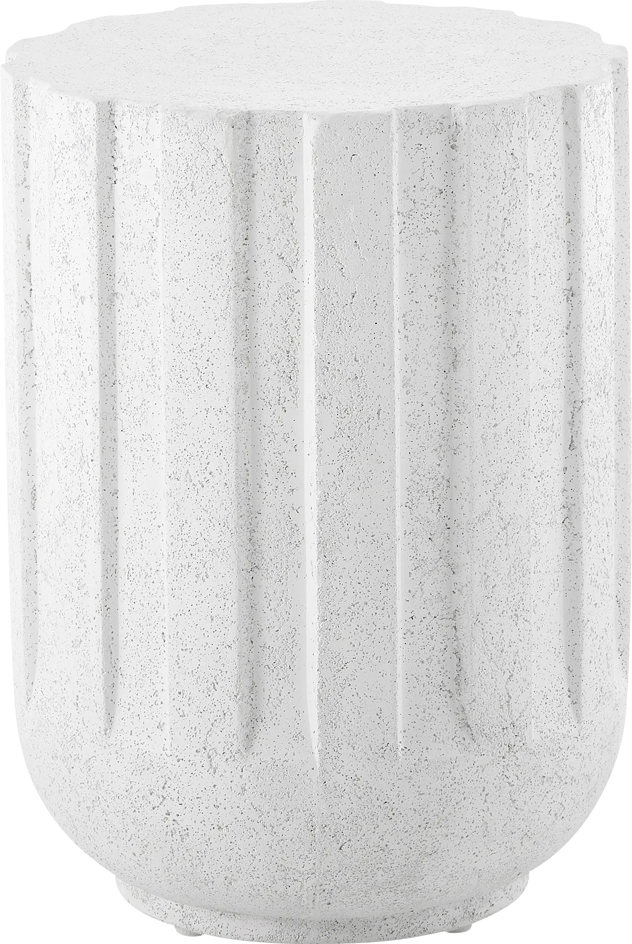 Mehedi White Outdoor End Table