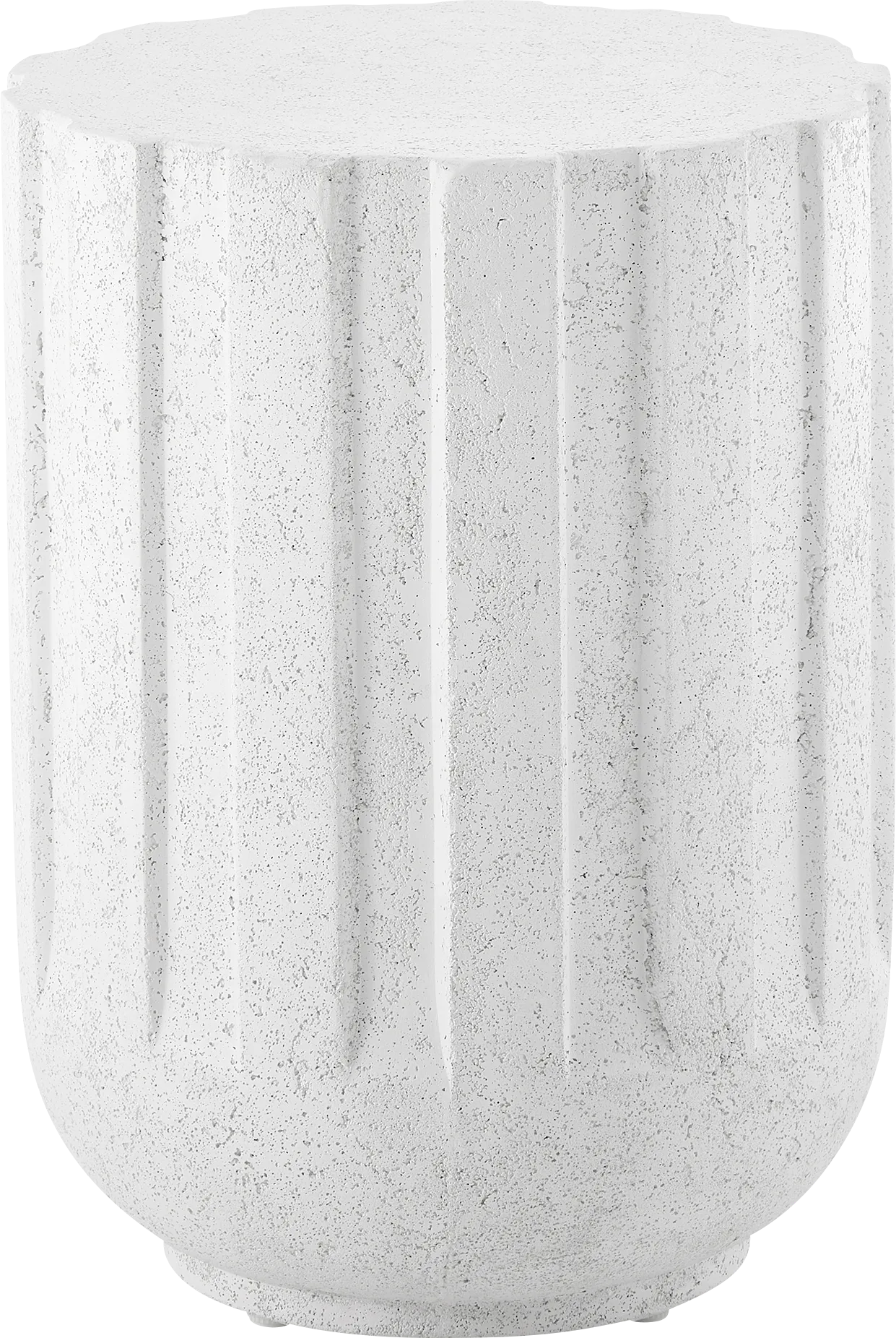 Mehedi White Outdoor End Table - Image 1