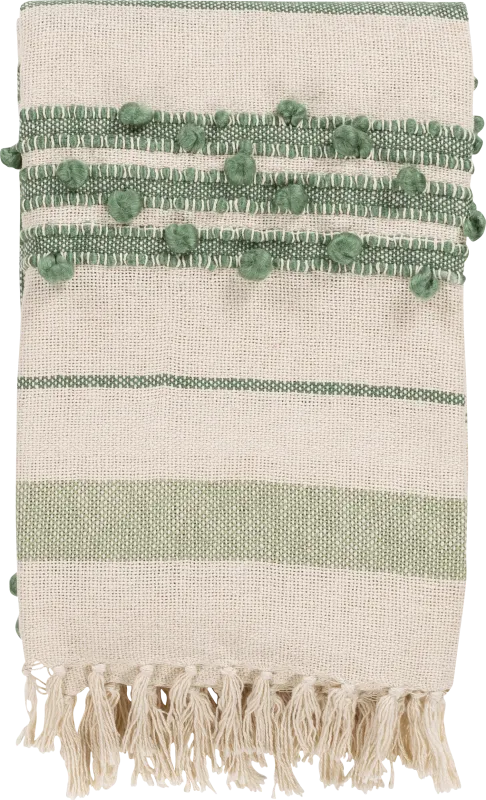 Astair Green Throw Blanket