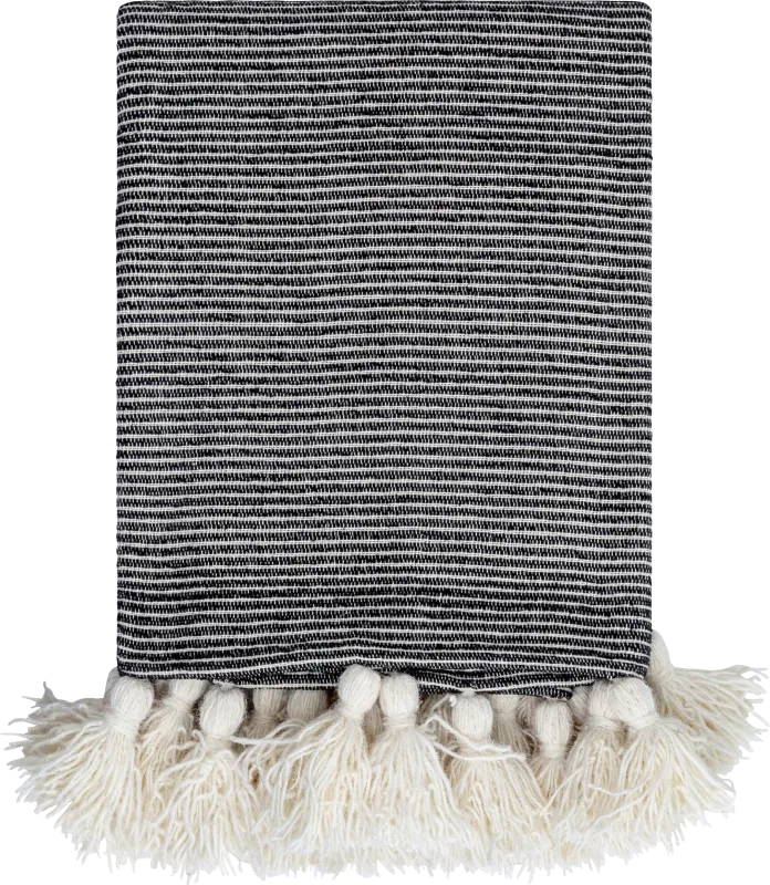 Gelila Black Throw Blanket