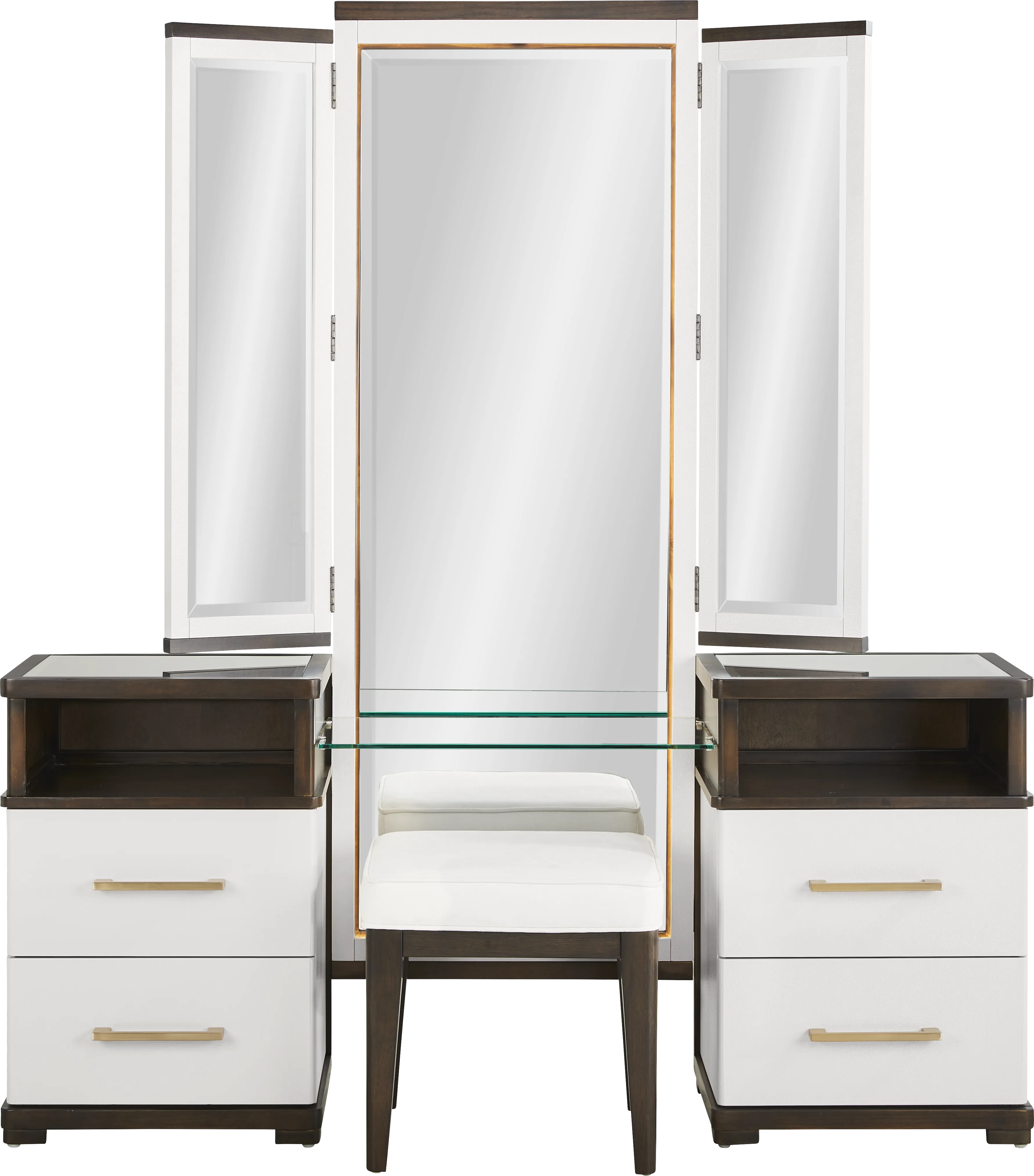 Elko Falls White Vanity Set - Thumbnail - Image 1