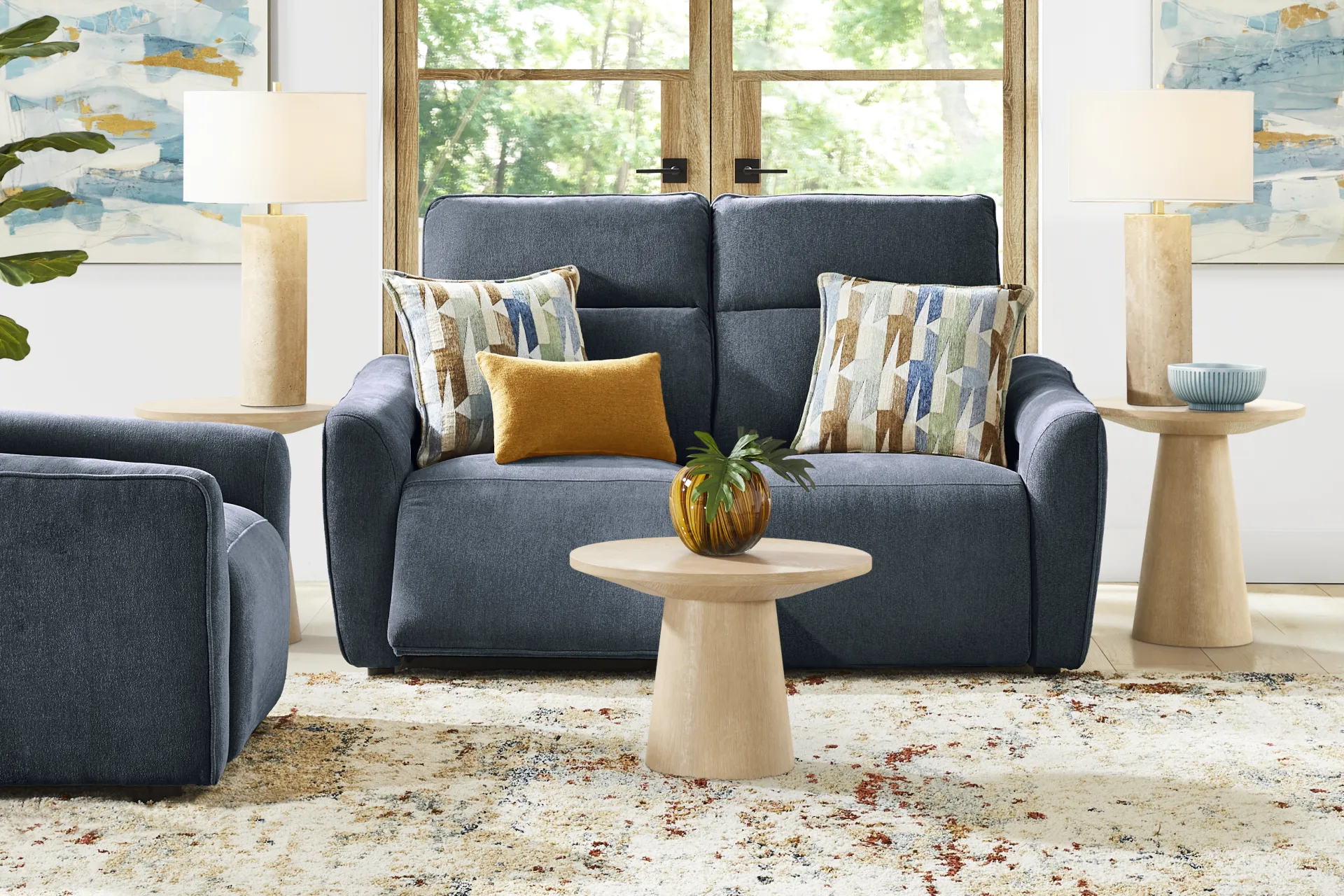 Tremont Indigo 2 Pc Power Reclining Loveseat - Image 1