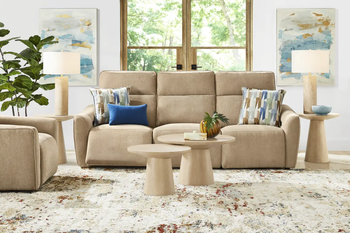 Tremont Sand 3 Pc Power Reclining Sofa