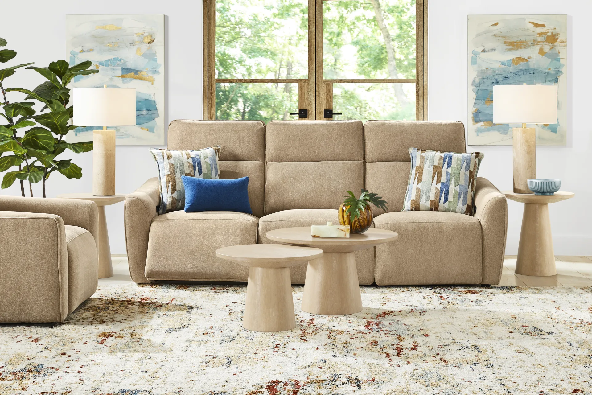 Tremont Sand 3 Pc Power Reclining Sofa - Image 2