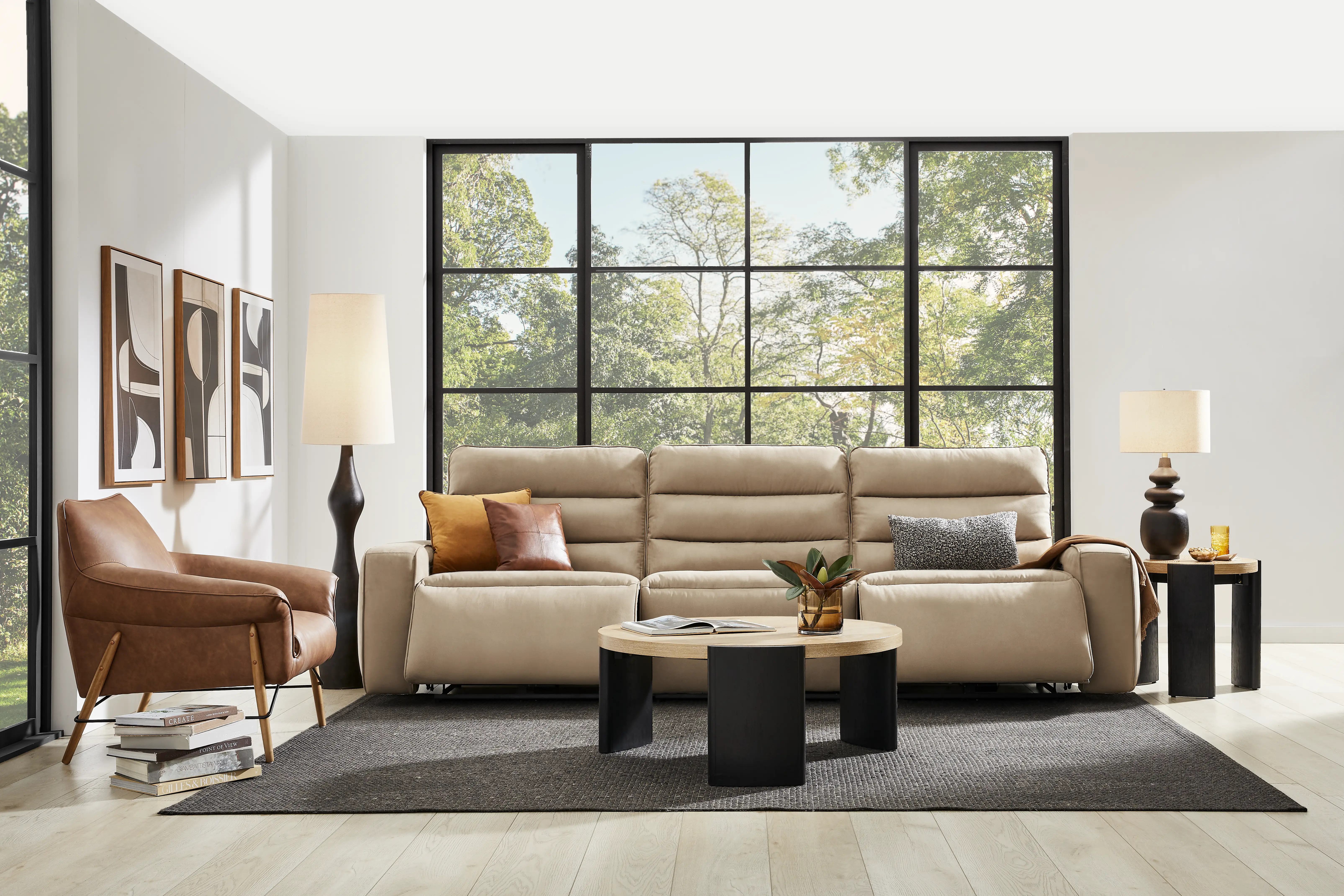 Del Mar Sand Dual Power Sofa - Thumbnail - Image 2