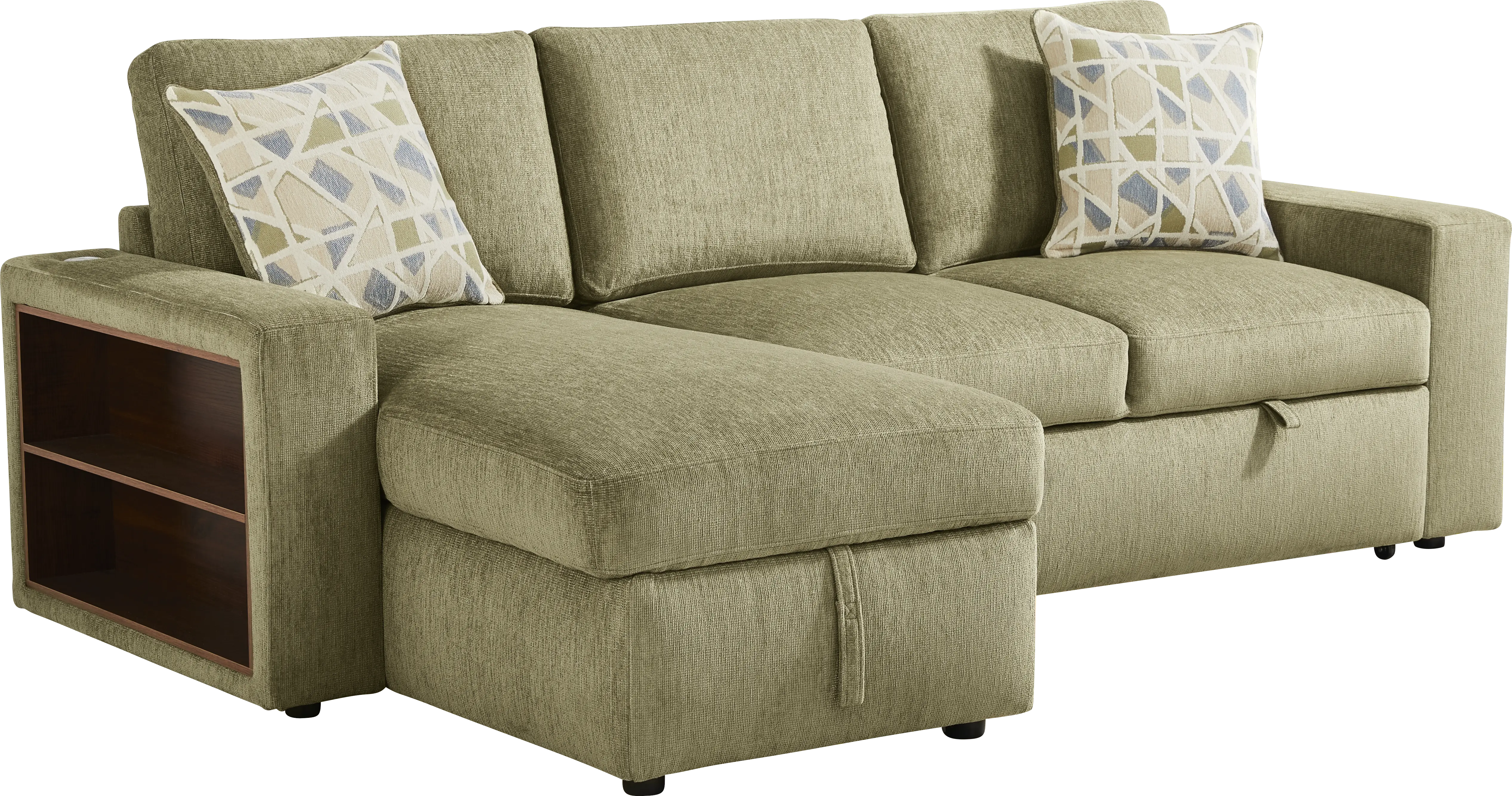 Laken Sage 2 Pc Sleeper Sectional - Thumbnail - Image 1