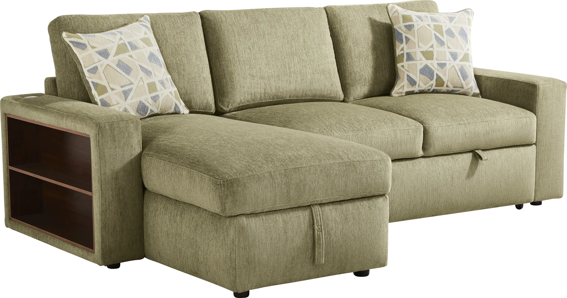 Laken Sage 2 Pc Sleeper Sectional - Image 1