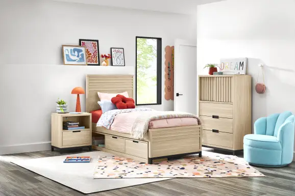 Kids Northridge Drive Oatmeal Twin Panel Bedroom