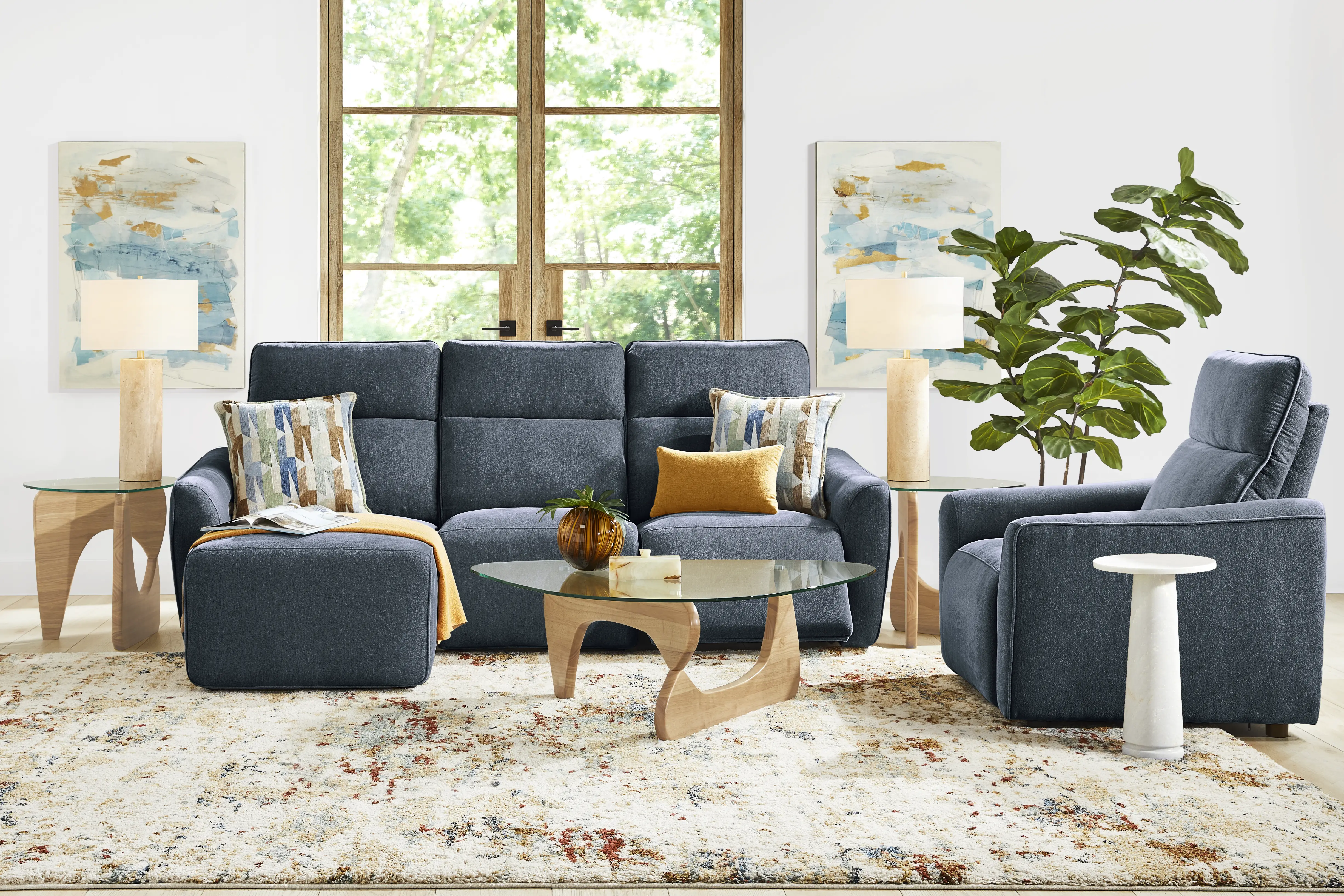 Tremont Indigo 3 Pc Power Reclining Sectional - Thumbnail - Image 2