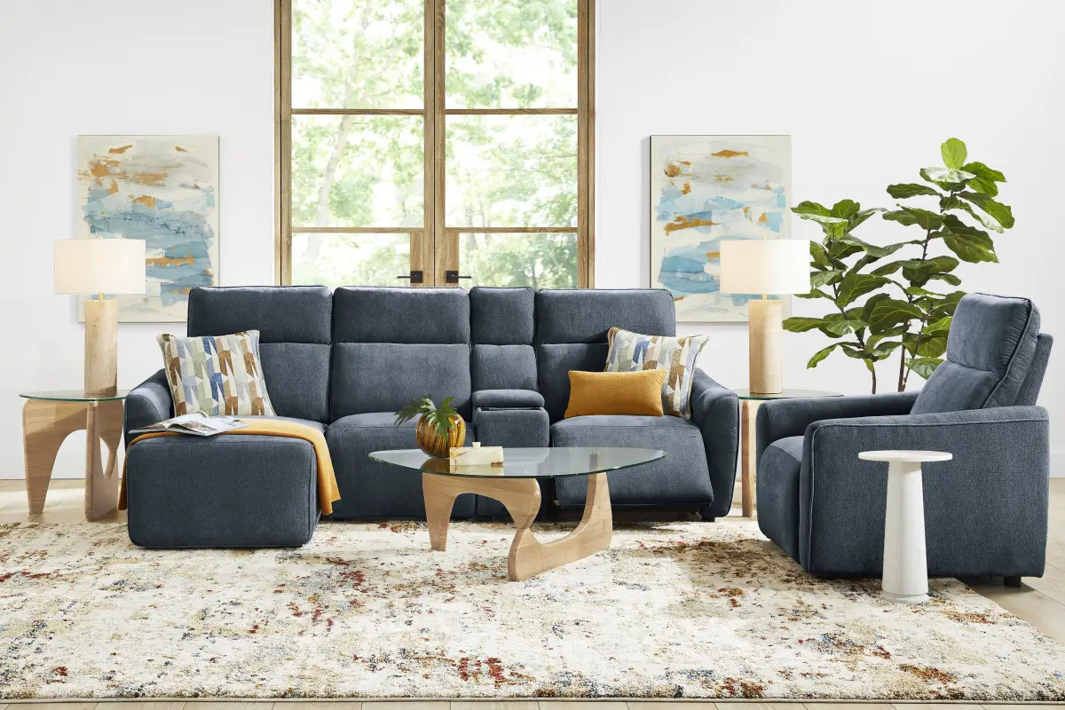 Tremont Indigo 4 Pc Power Reclining Sectional