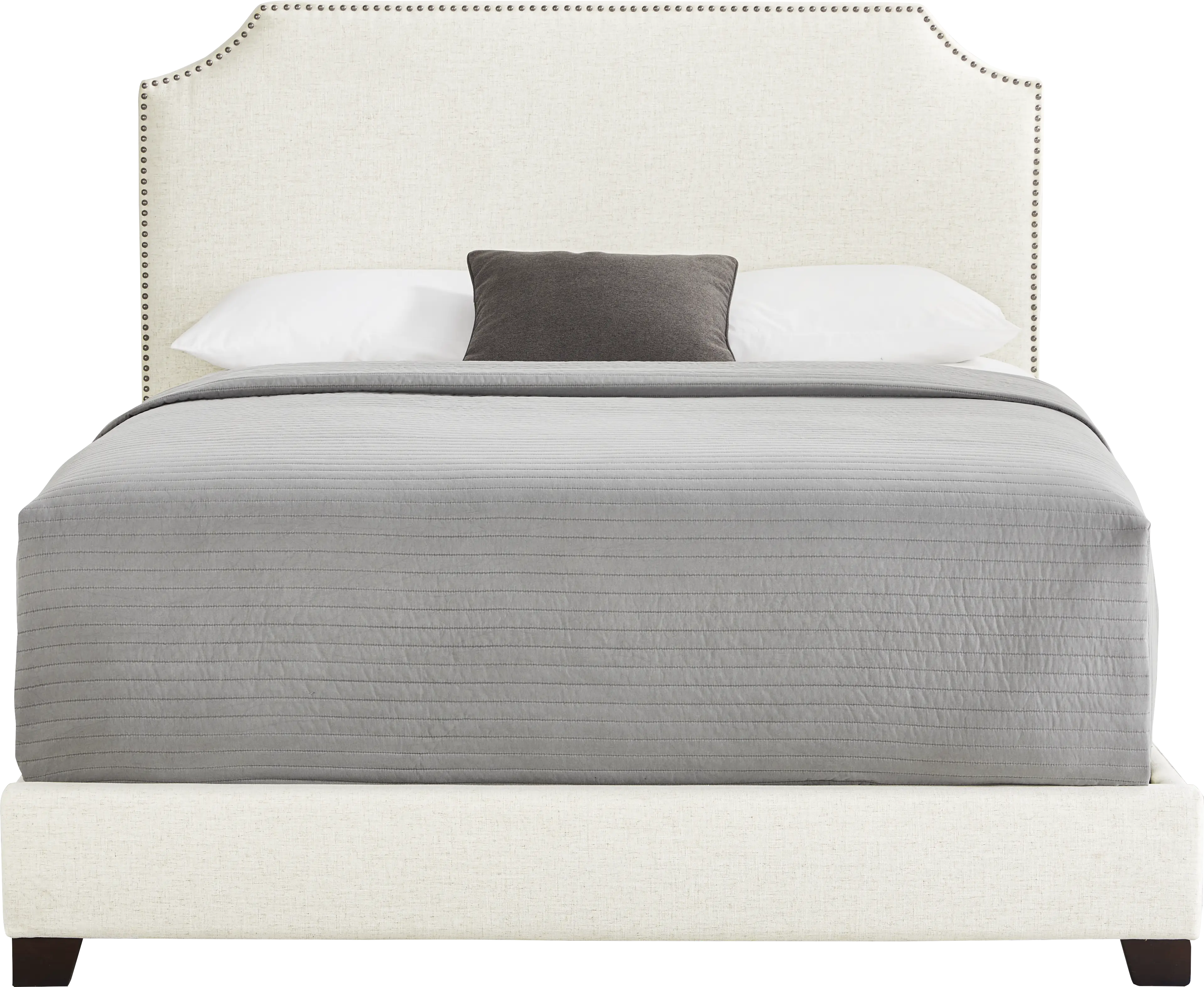 Kimberley White 3 Pc Queen Upholstered Bed - Thumbnail - Image 1