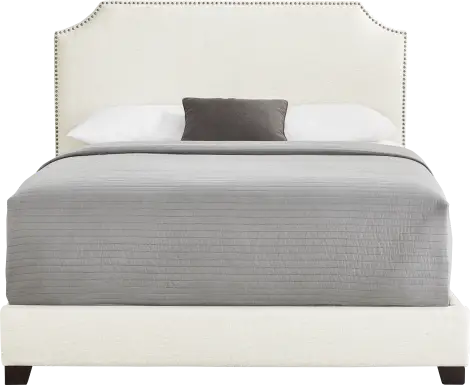 Kimberley White 3 Pc Queen Upholstered Bed
