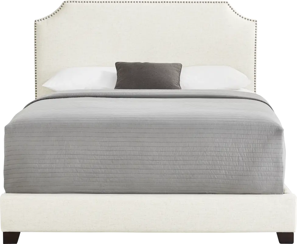 Kimberley White 3 Pc Queen Upholstered Bed