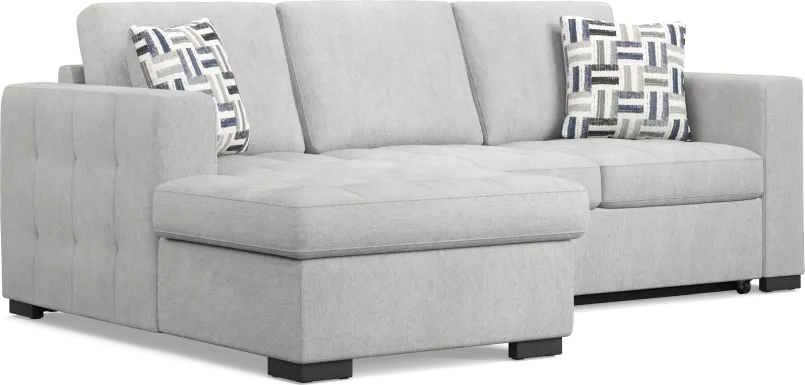 Geneva Gray 2 Pc Sleeper Sectional