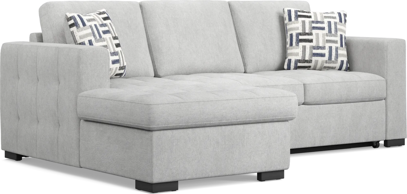 2 pc laf storage sleeper sectional