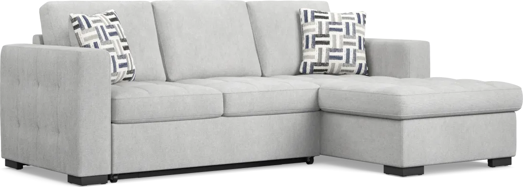 Geneva Gray 2 Pc Sleeper Sectional