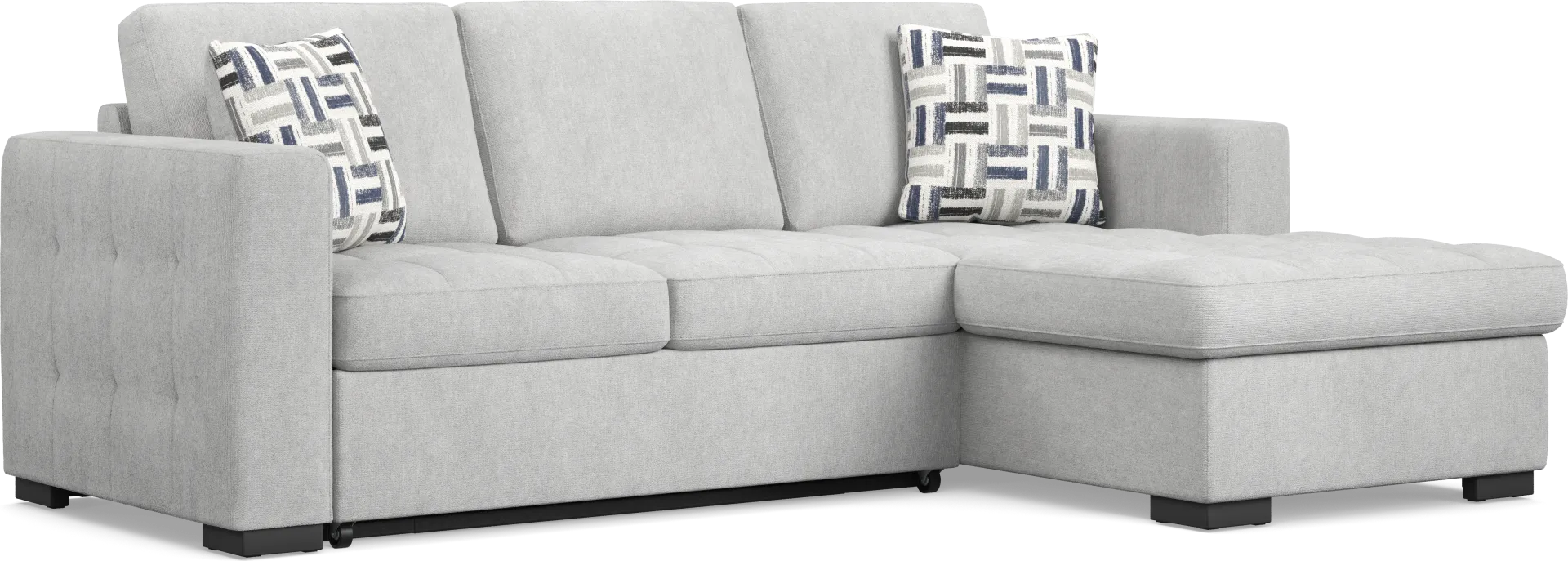 Geneva Gray 5 Pc Sleeper Sectional Living Room - Image 3