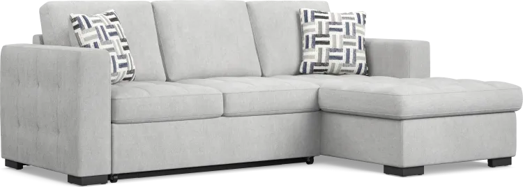 2 pc left arm chaise sleeper sectional