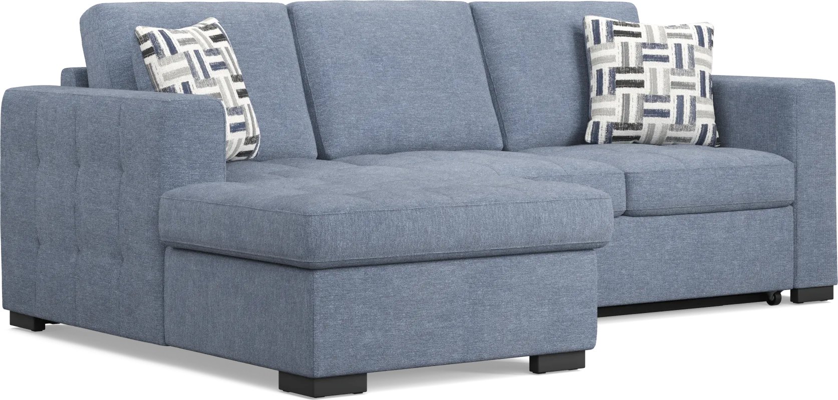 2 pc laf storage sleeper sectional