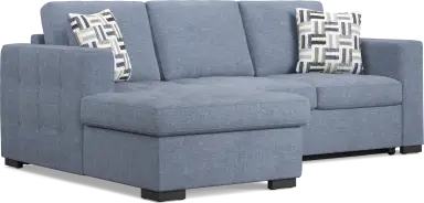 2 pc laf storage sleeper sectional