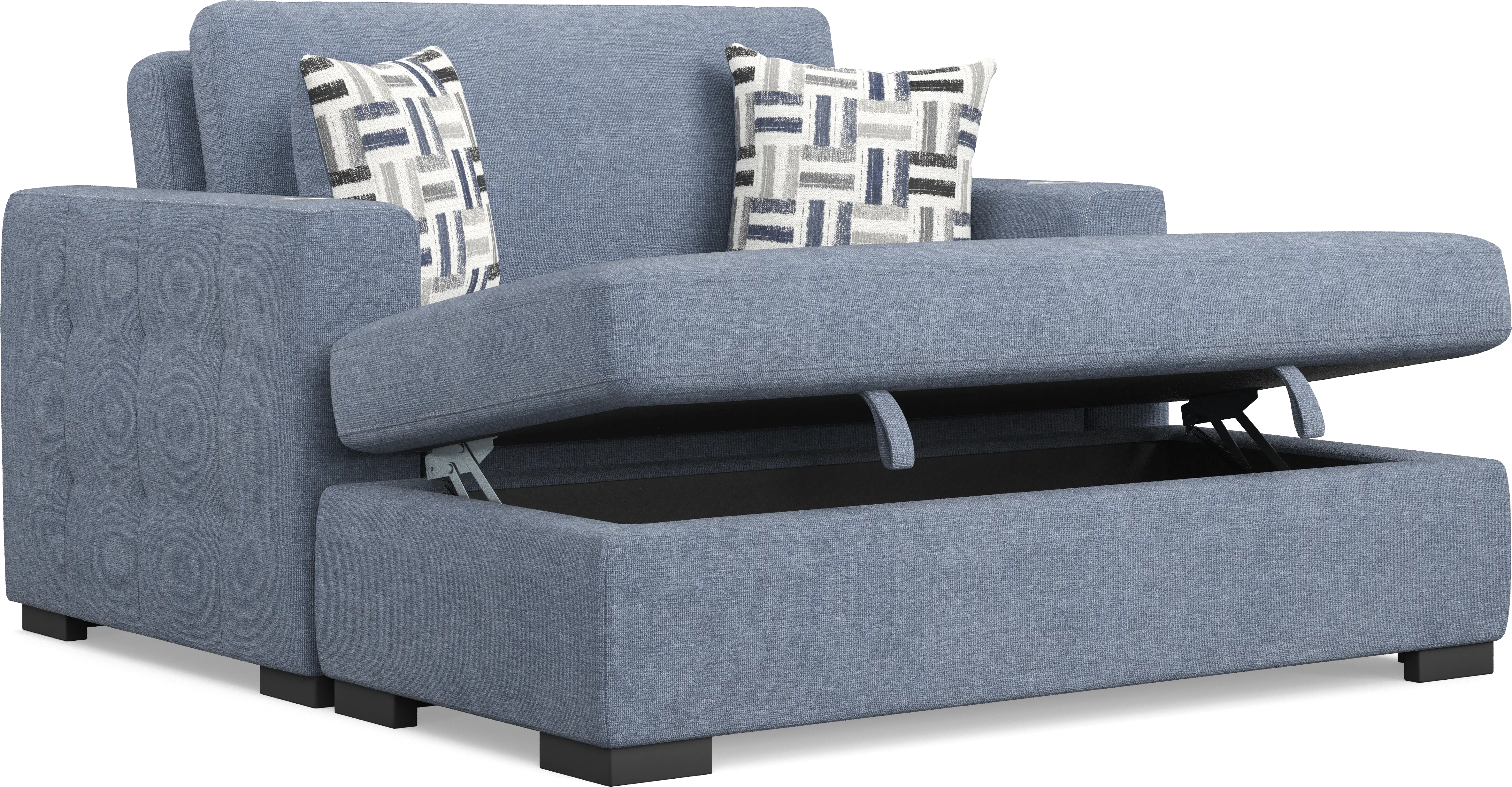 Geneva Blue 2 Pc Chaise - Thumbnail - Image 1