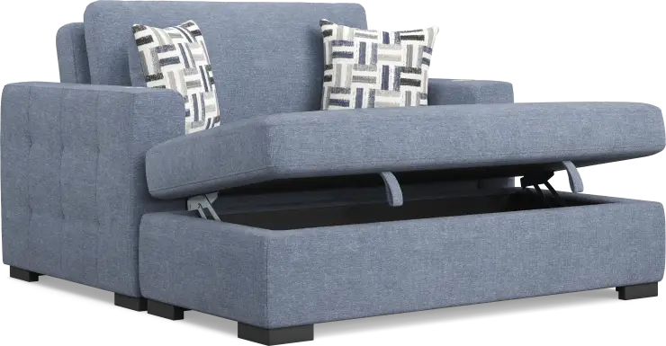 Geneva Blue 2 Pc Chaise