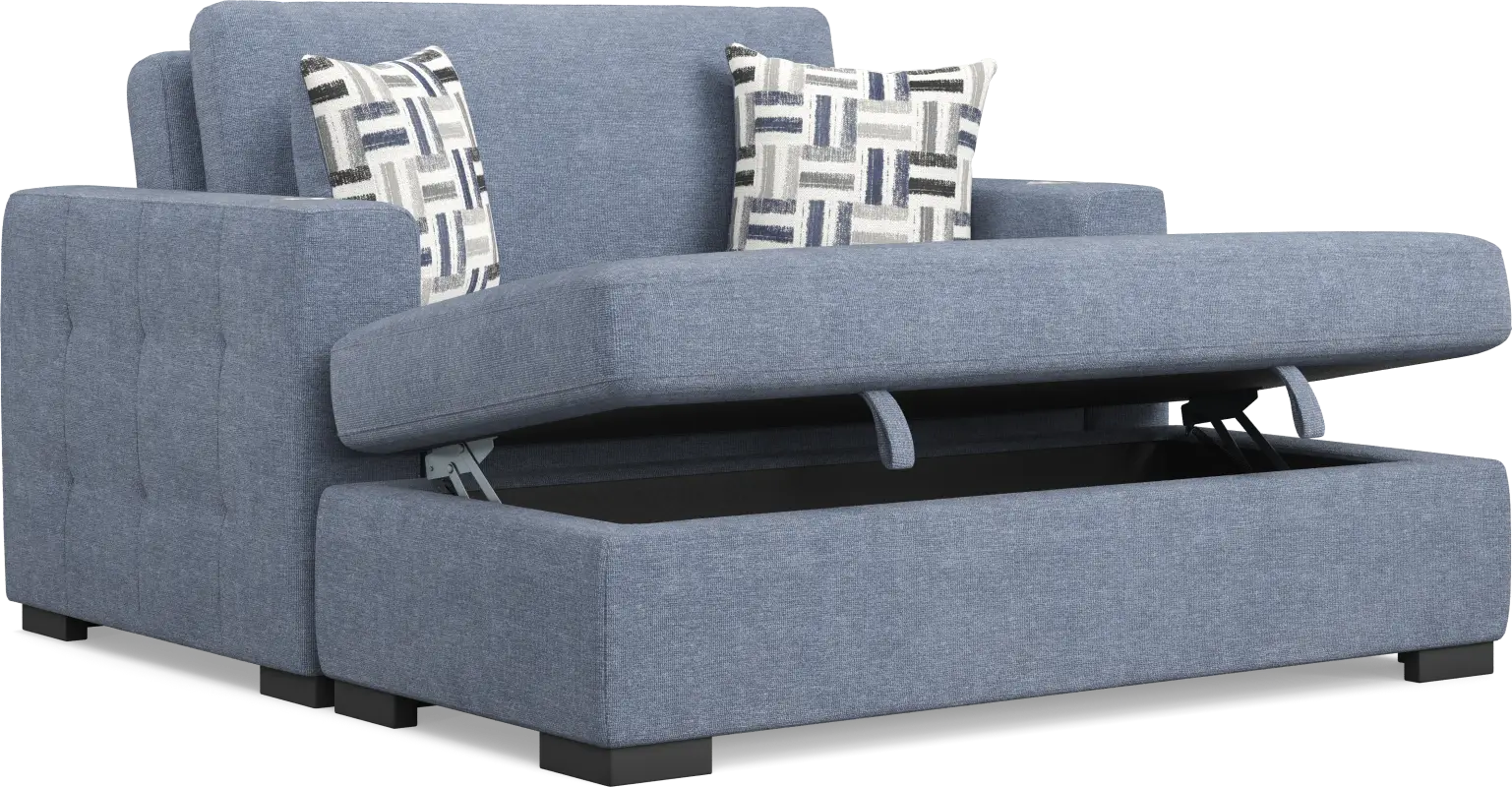 Geneva Blue 2 Pc Chaise