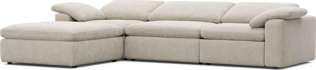 The Flow Gray 4 Pc Dual Power Reclining Sectional