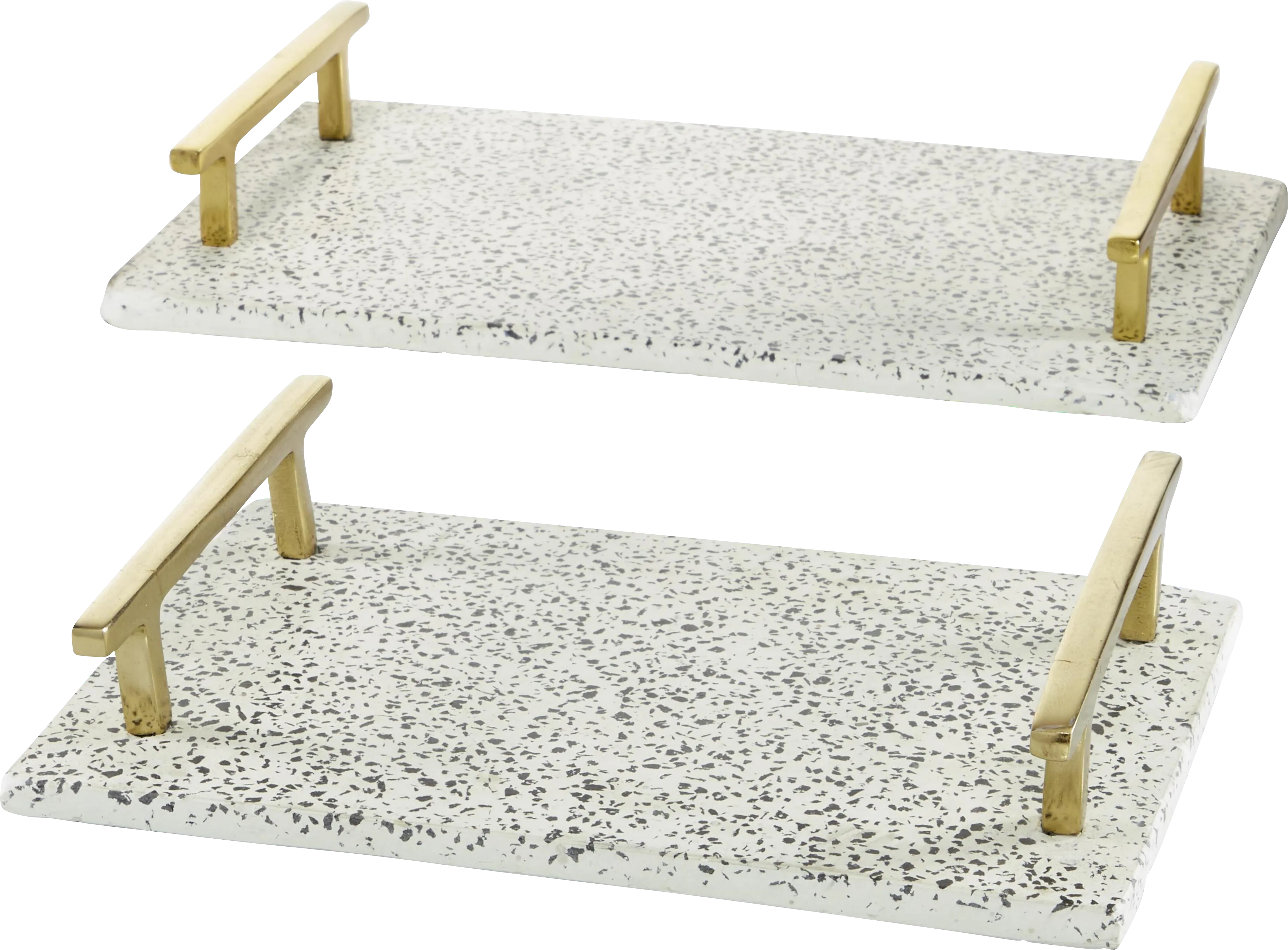 Vosno White Tray, Set of 2 - Thumbnail - Image 1