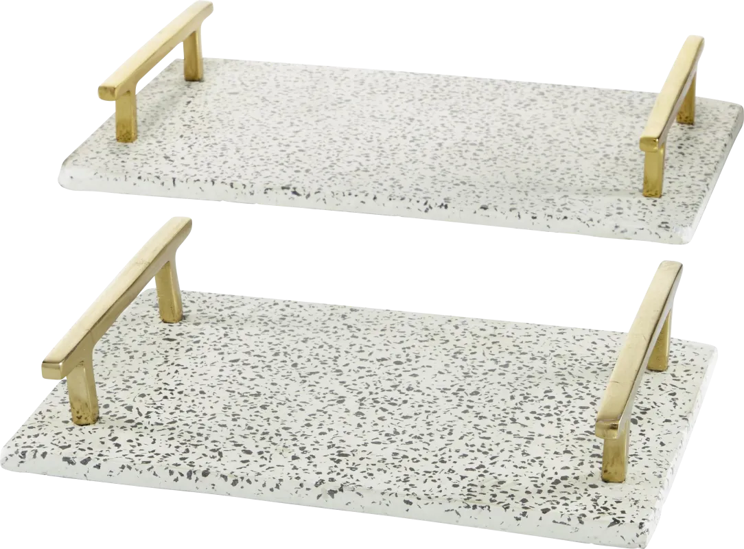 Vosno White Tray, Set of 2