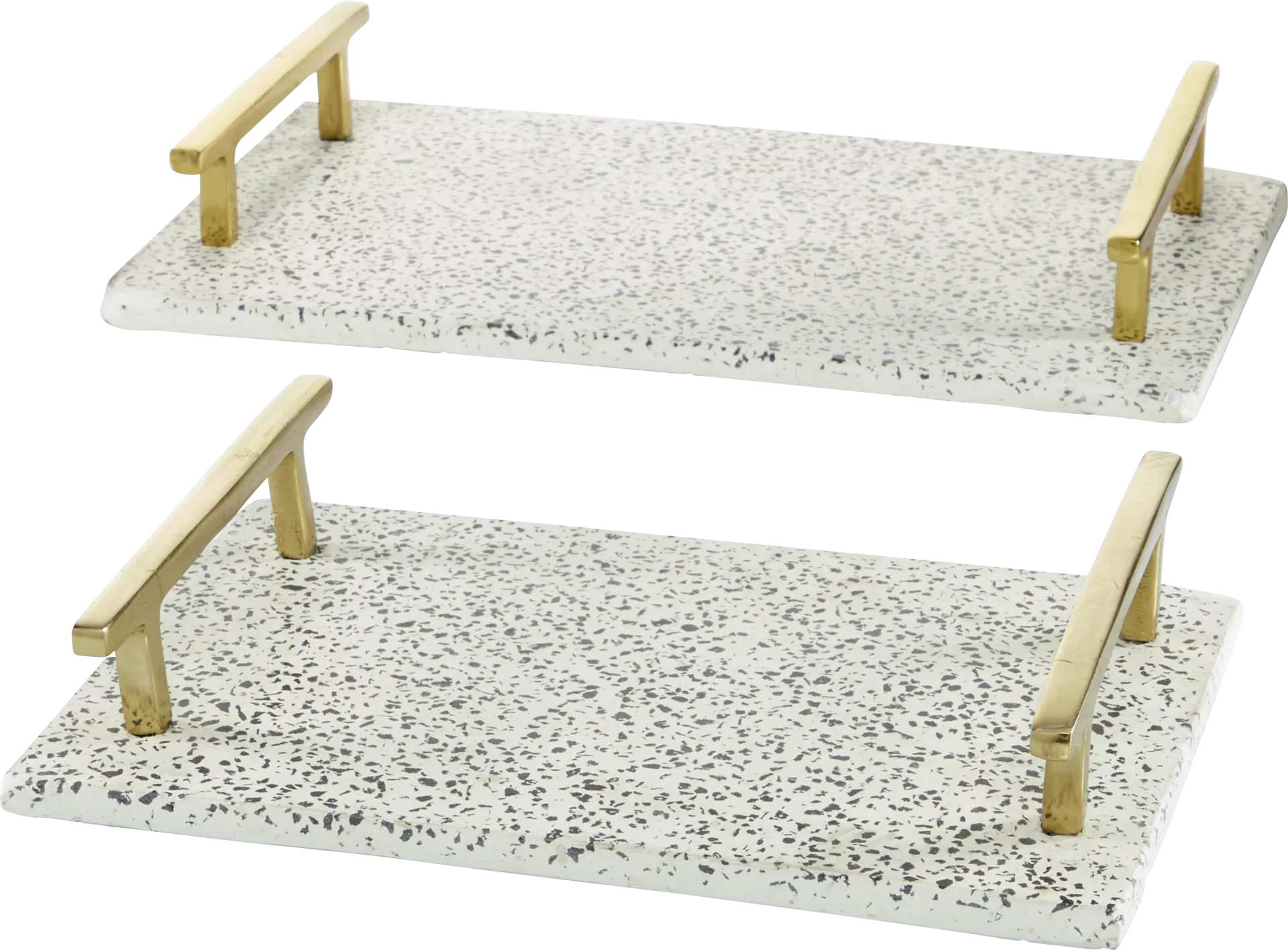 Vosno White Tray, Set of 2 - Image 1