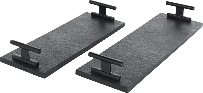 Kusra Black Tray, Set of 2