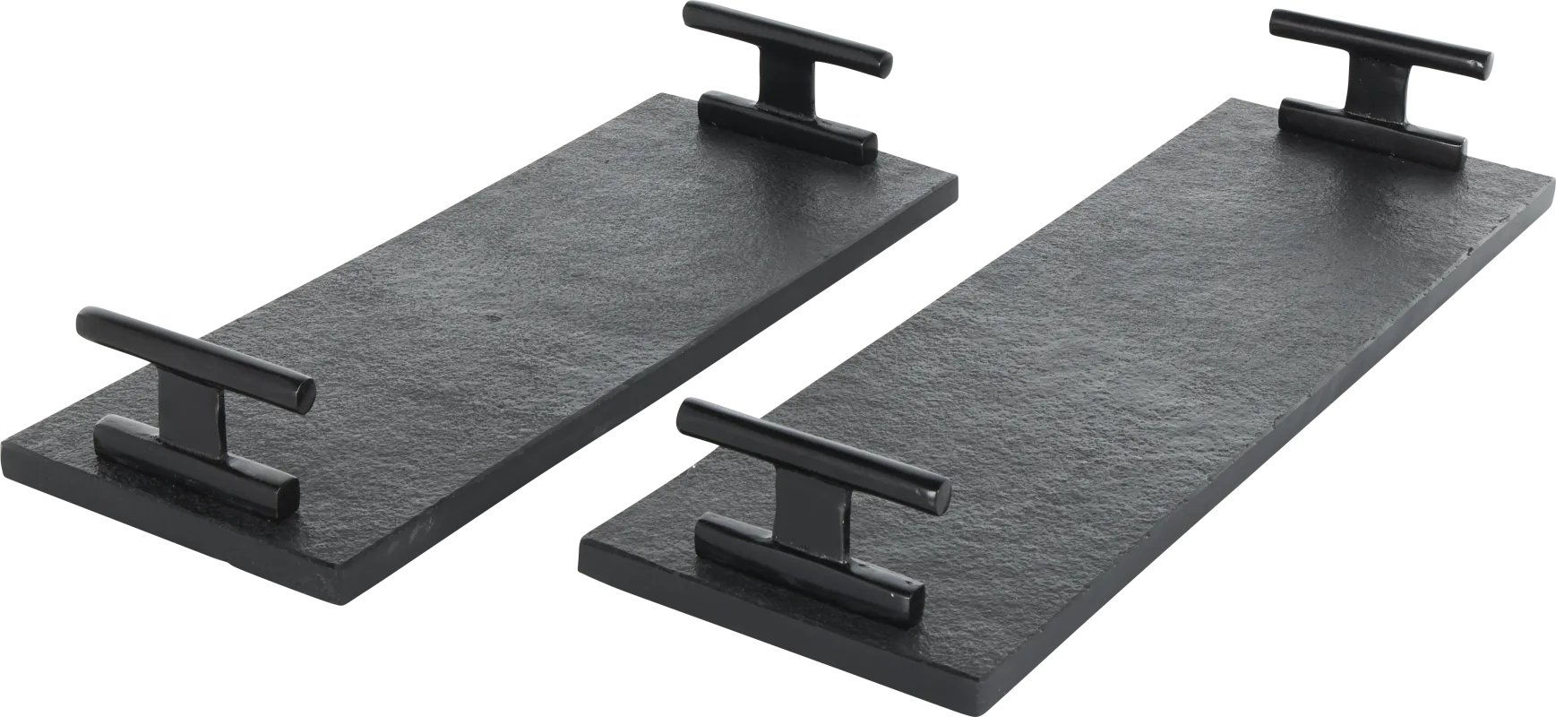 Kusra Black Tray, Set of 2
