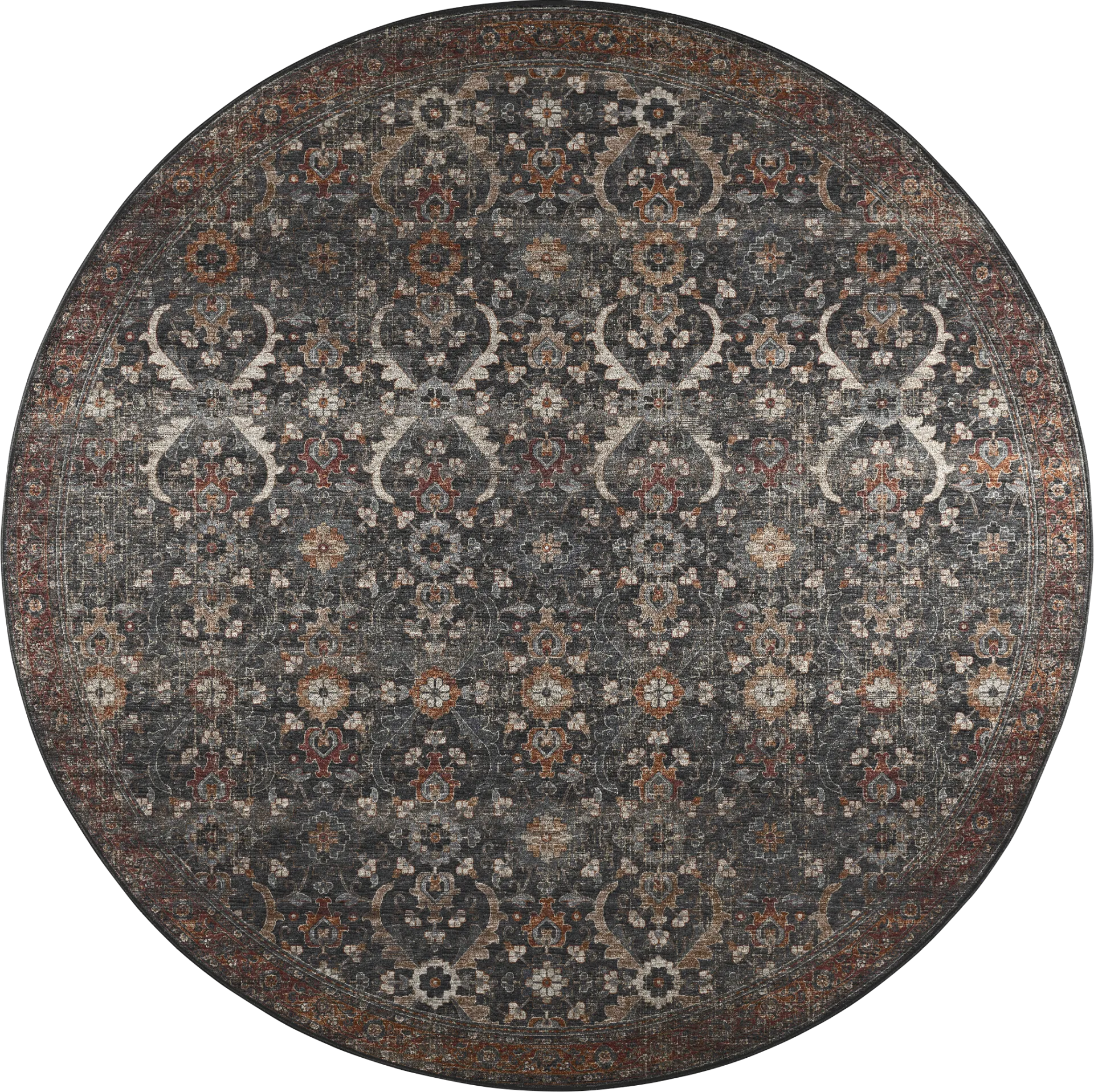 Carthage Blue 8' Round Rug - Image 1