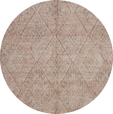 Karabell Pink 8' Round Rug
