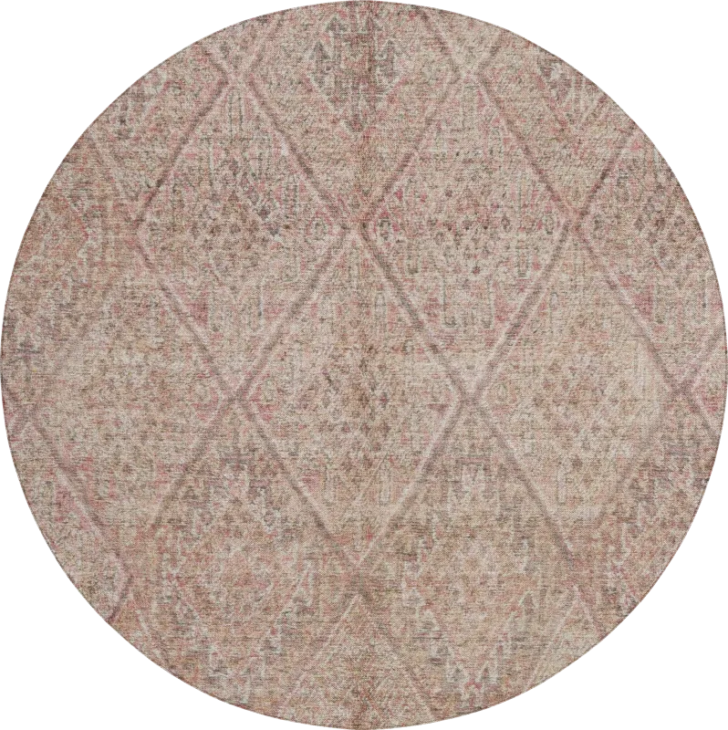 Karabell Pink 8' Round Rug