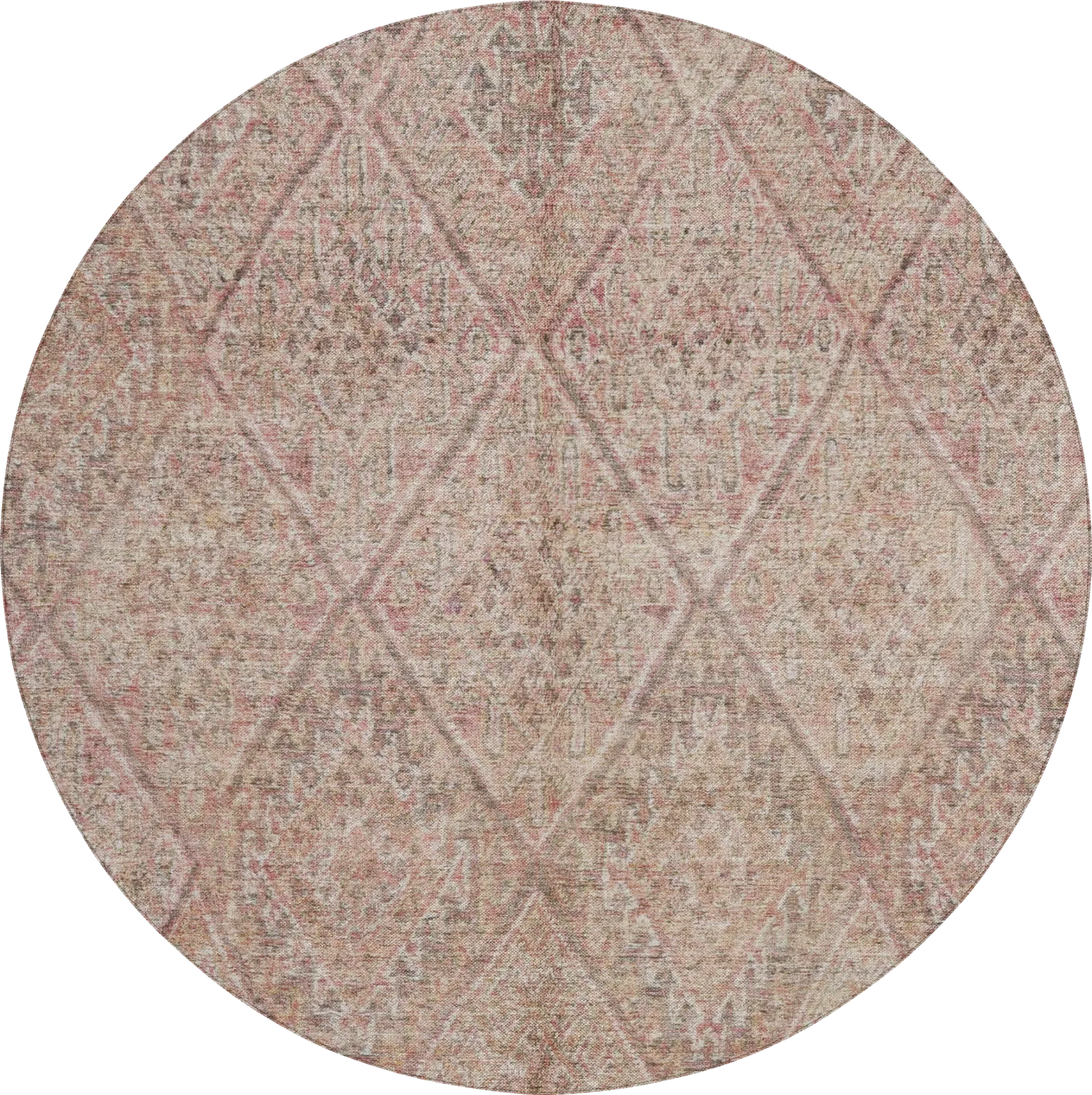 Karabell Pink 8' Round Rug - Image 1
