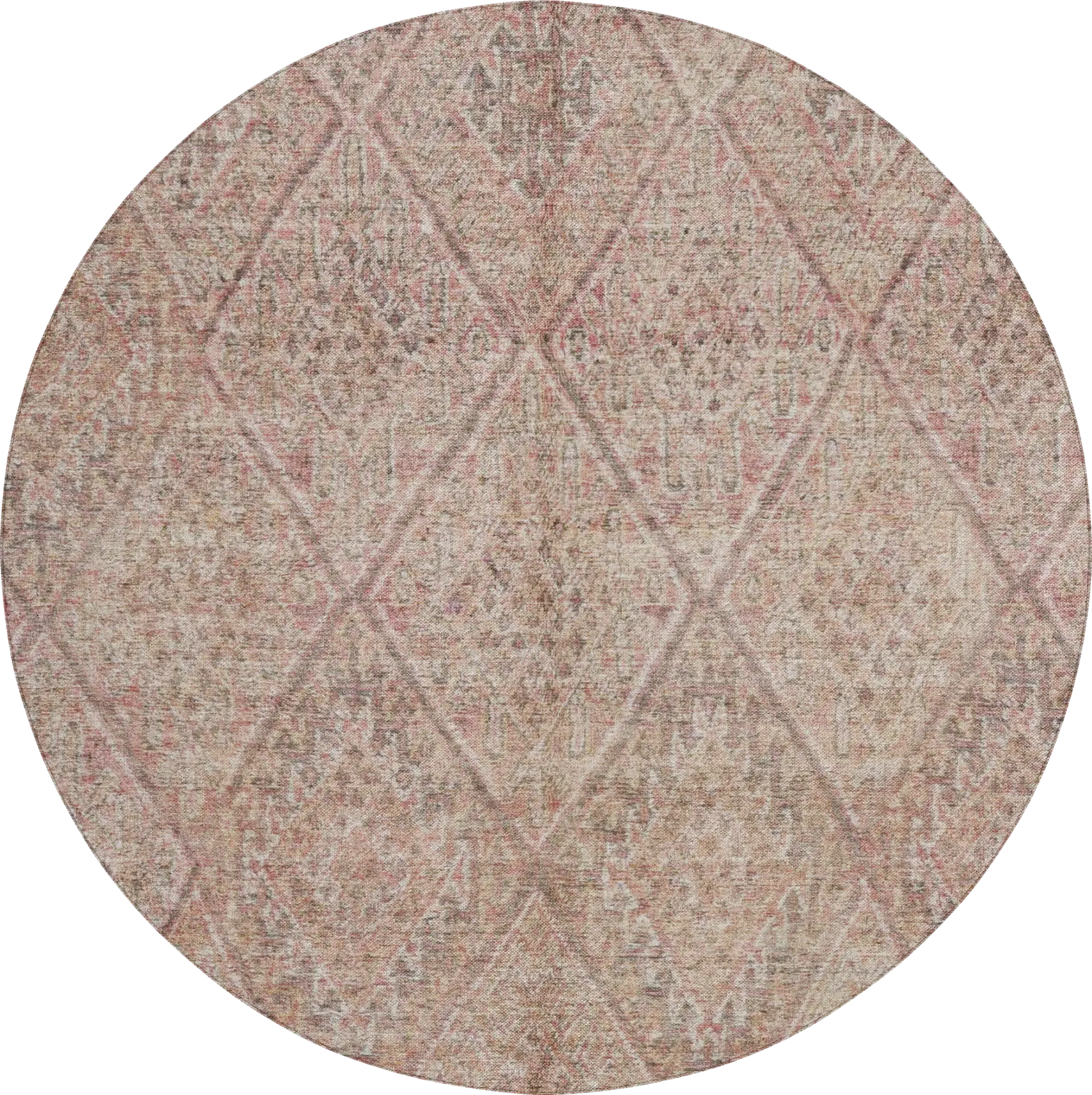 Karabell Pink 8' Round Rug
