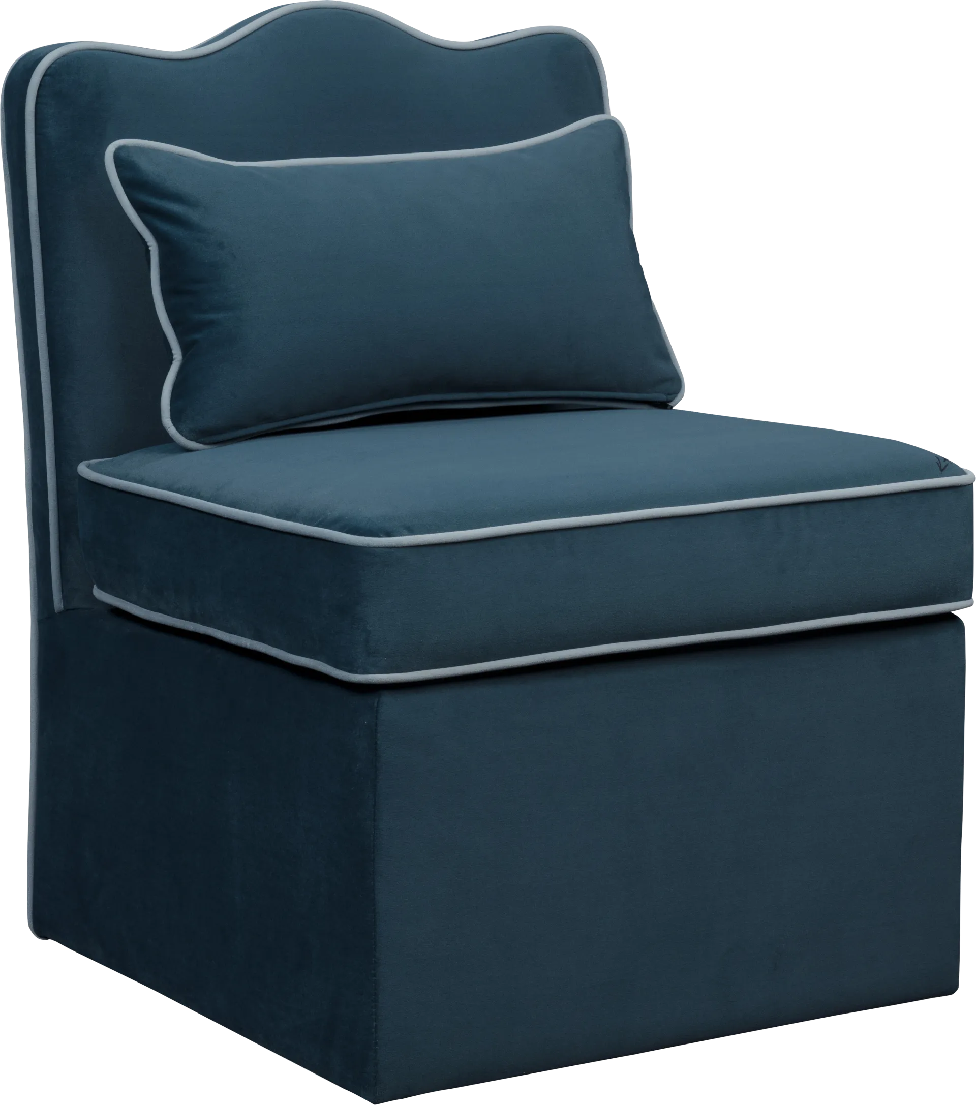 Frances Blue Accent Chair - Image 1