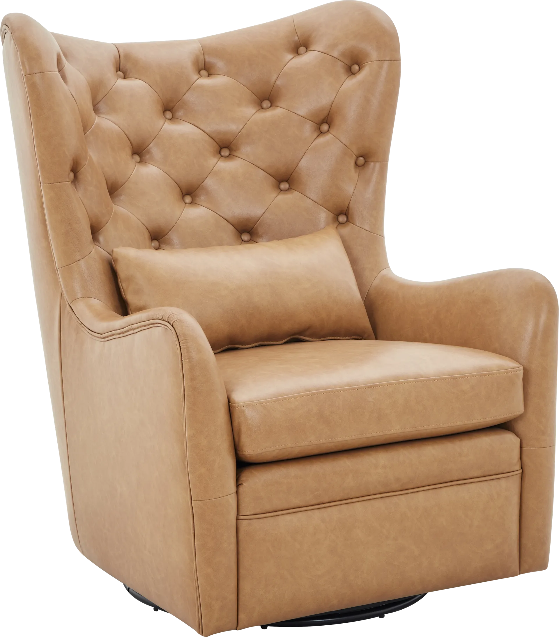 Velina Camel Swivel Chair - Image 1