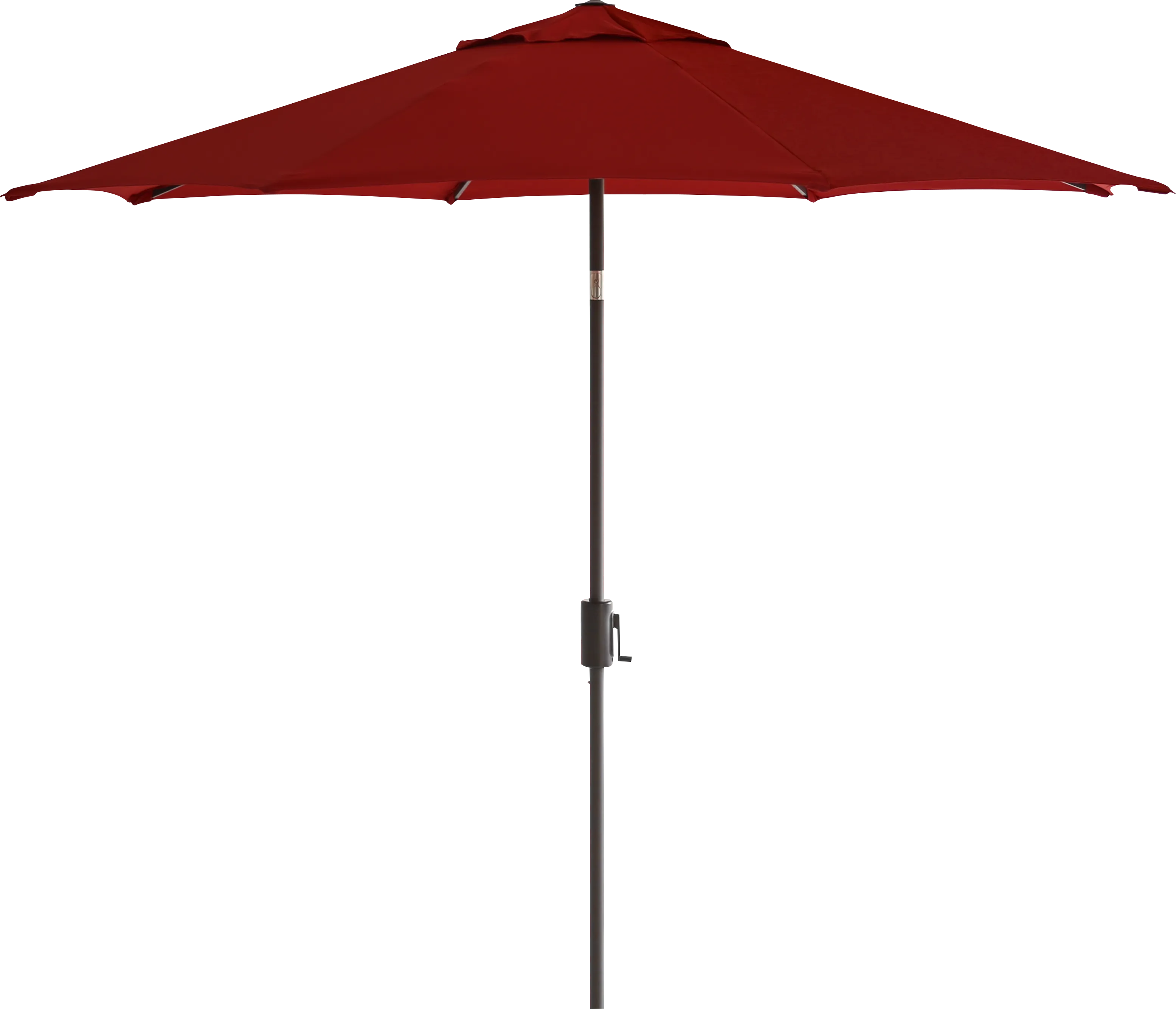 Doheny Point Bronze 9' Octagon Red Outdoor Umbrella with 80 lb. Base - Thumbnail - Image 1