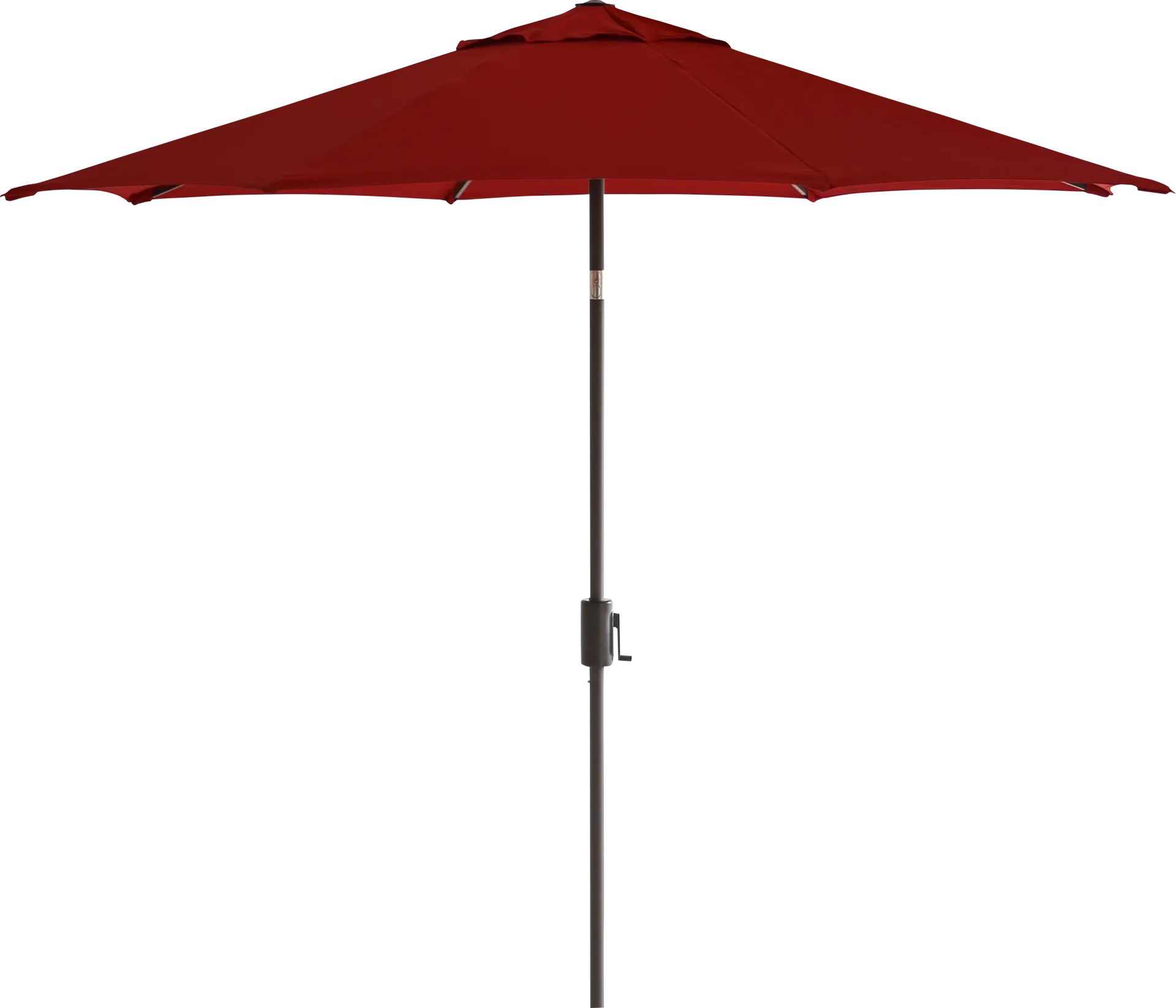 Doheny Point Bronze 9' Octagon Red Outdoor Umbrella with 80 lb. Base - Image 1