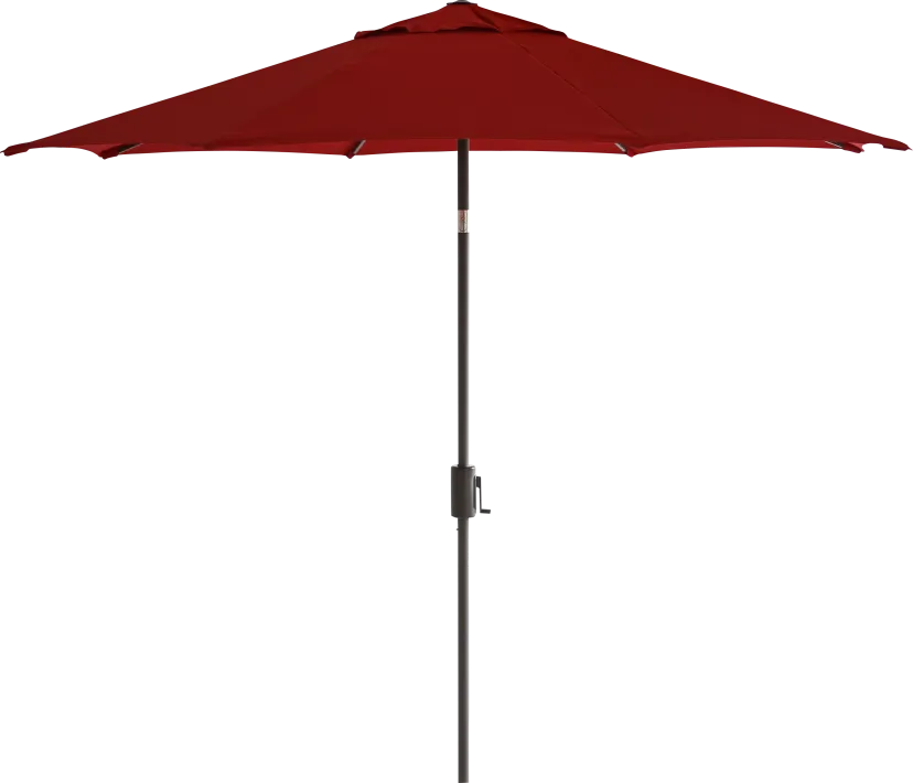 Doheny Point Bronze 9' Octagon Red Outdoor Umbrella with 80 lb. Base