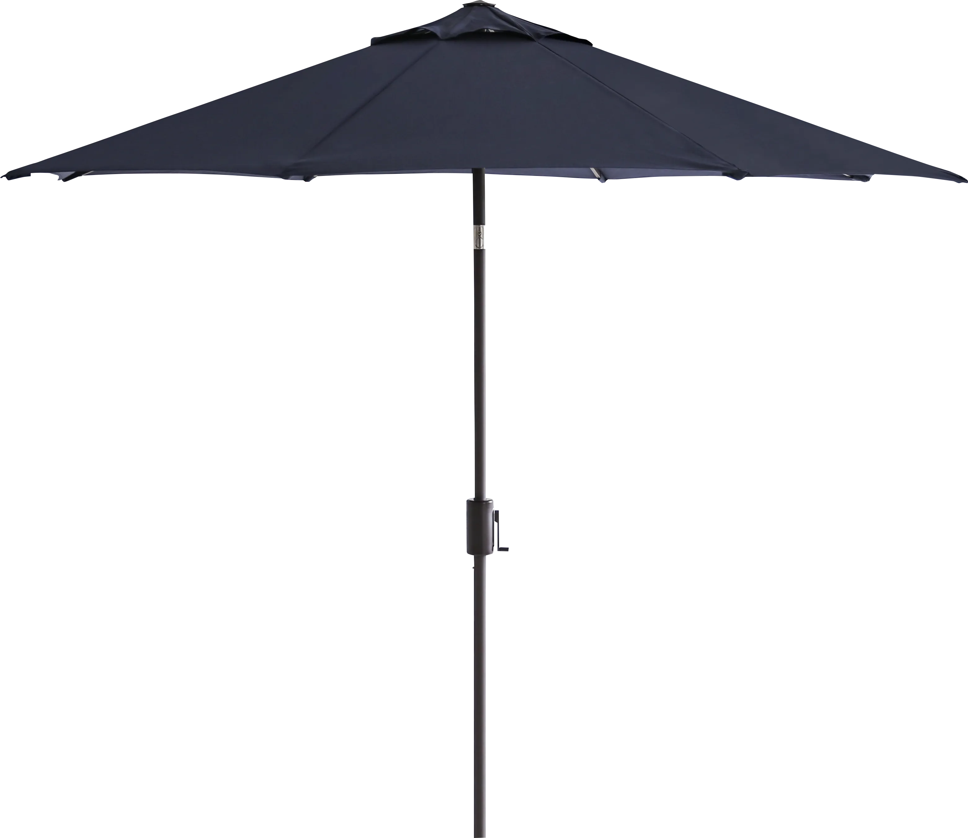 Doheny Point Bronze 9' Octagon Navy Outdoor Umbrella with 80 lb. Base - Thumbnail - Image 1