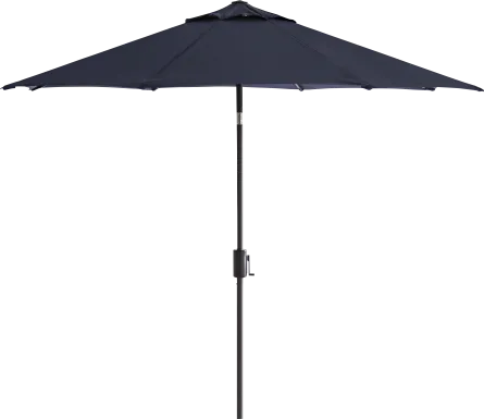 Doheny Point Bronze 9' Octagon Navy Outdoor Umbrella with 80 lb. Base